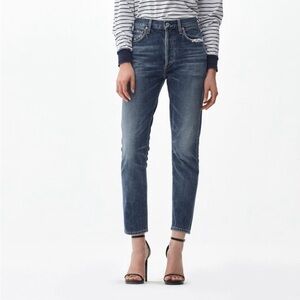 Citizens of Humanity Liya High Rise Classic Fit Crop Jeans in Fade Out